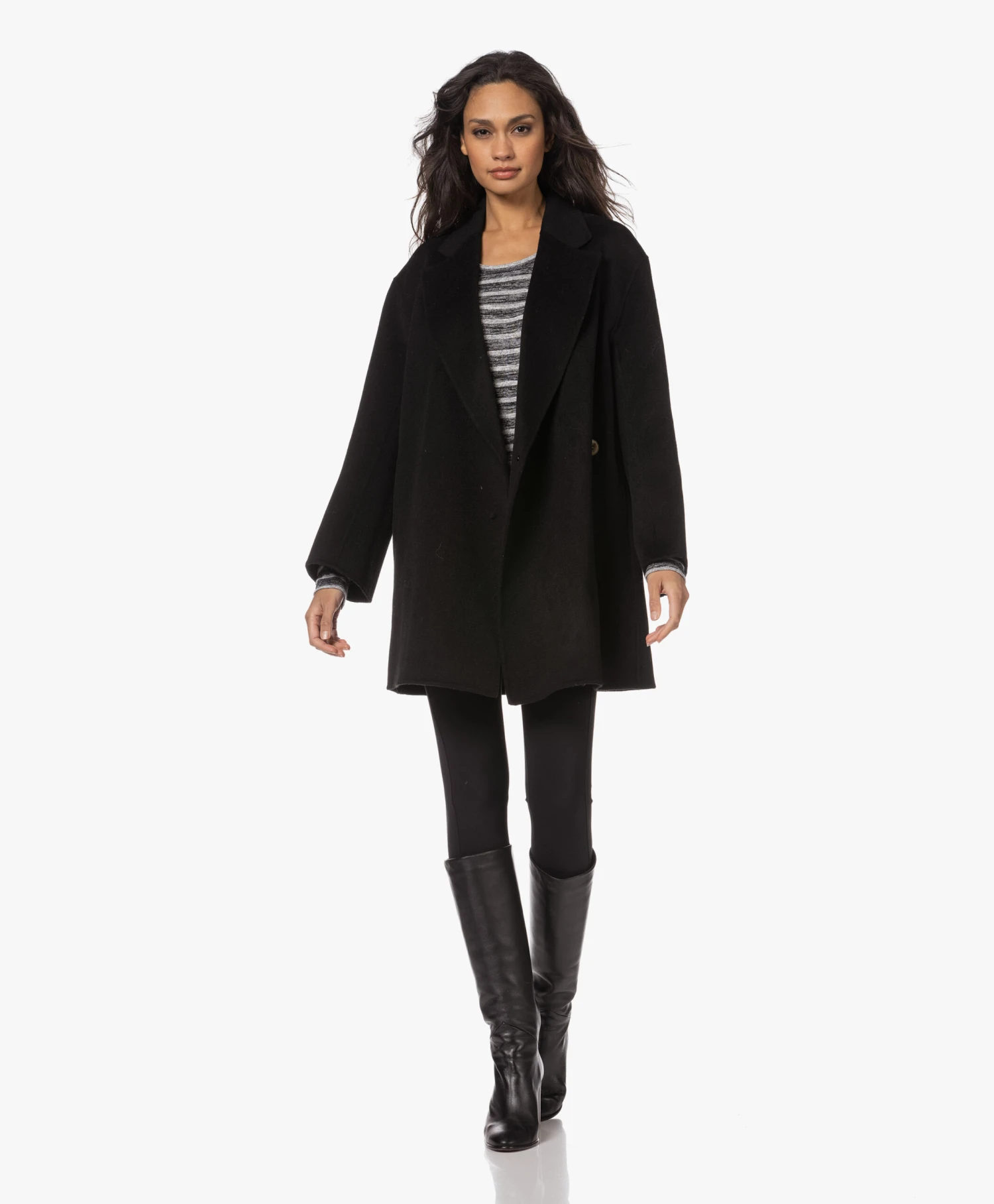 Rag & Bone The Knit Gestreepte Viscosemix Longsleeve - Grijs Mêlee/Zwart 13 Rag & Bone The Knit Gestreepte Viscosemix Longsleeve - Grijs Mêlee/Zwart - Afbeelding 13