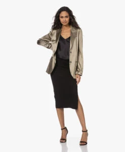 Joseph Zijdemix Rib Jersey Kokerrok - Zwart -Mode Kleding 221206 0866b572 6531 4c59 98ef 64b58129482d