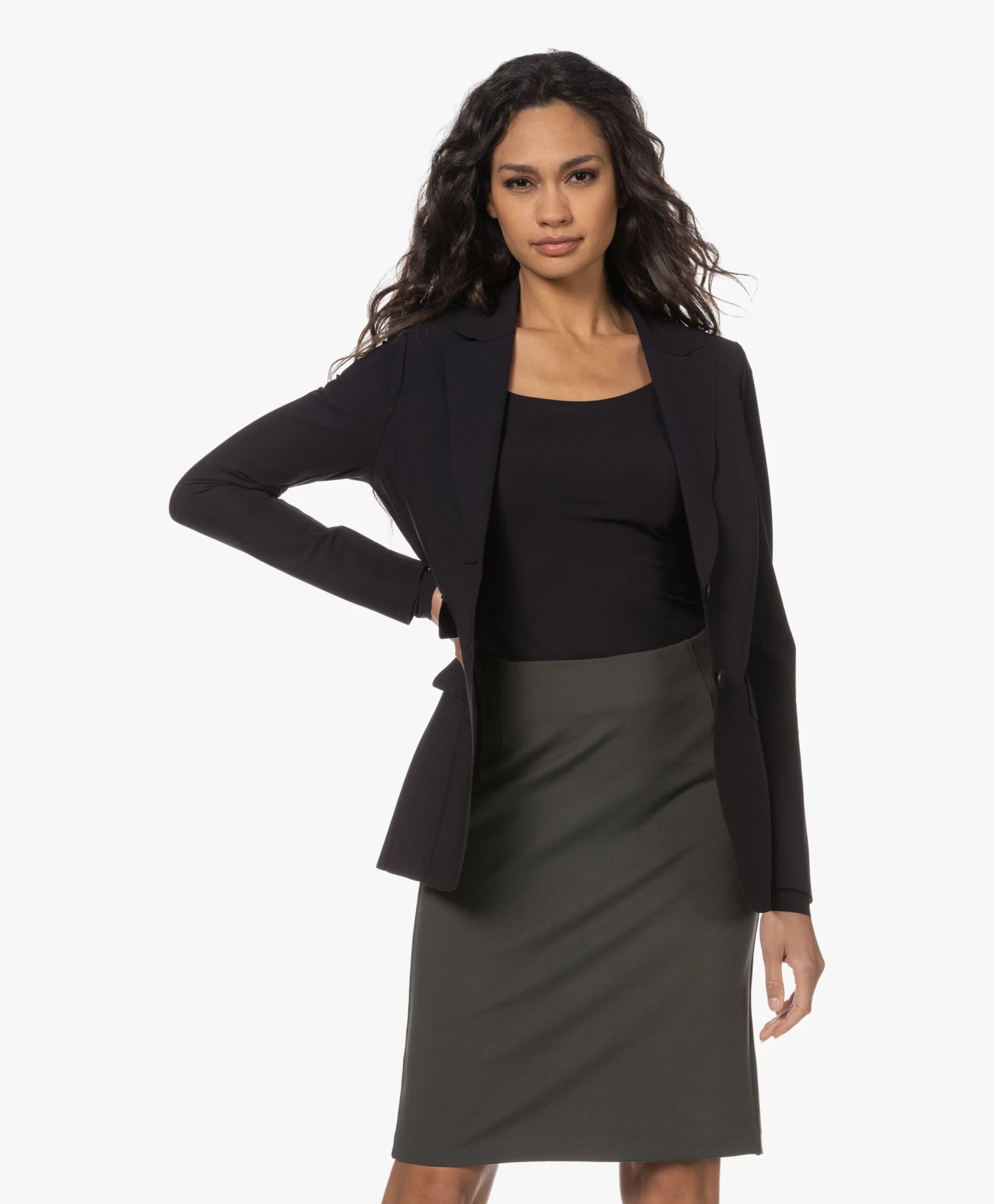 Japantky Yuu Getailleerde Blazer - Diepzwart 12 Japantky Yuu Getailleerde Blazer - Diepzwart - Afbeelding 12