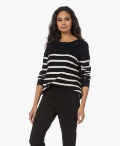 Sibin/Linnebjerg Piper Gestreepte Merino Trui - Zwart/Off-White -Mode Kleding 221206 3a72dc08 c585 4e2c 9738 99249c65ae40