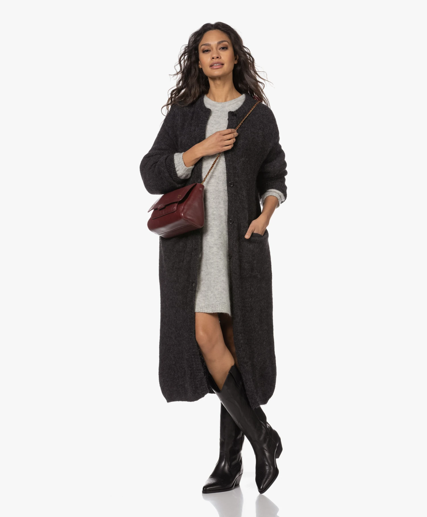 Closed Hoge Leren Cowboy Laarzen - Zwart 2 Closed Hoge Leren Cowboy Laarzen - Zwart - Afbeelding 2