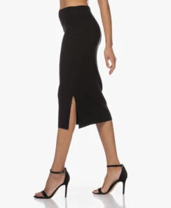 Joseph Zijdemix Rib Jersey Kokerrok - Zwart -Mode Kleding 221206 50789e83 4526 448f b664 5ff0f5de93fb