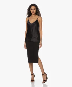 Joseph Zijdemix Rib Jersey Kokerrok - Zwart -Mode Kleding 221206 9fe55f69 e26e 4c3a 81e0 3638c950193e