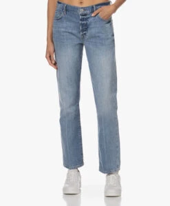 Frame Le Slouch Low-Rise Jeans - Iceberg