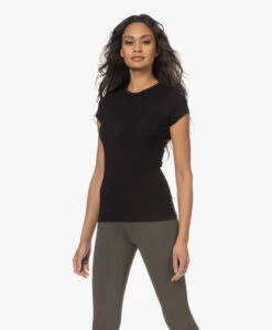 Filippa K Fine Rib Tee - Zwart -Mode Kleding 221207 3e8b9afd 69bb 486c 872a 8c1a4fc2fa08