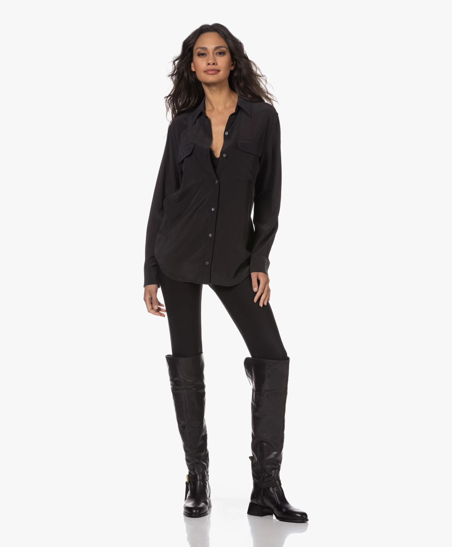 See By Chloé Lory Leren Overknee Laarzen - Zwart 9 See By Chloé Lory Leren Overknee Laarzen - Zwart - Afbeelding 9