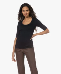 Majestic Filatures Soft Touch Ronde Hals T-Shirt - Marine -Mode Kleding 221213 fdf31b8a 1781 440d 8472 e33c56aaaa1d