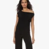 Norma Kamali Drop Shoulder Tech Jersey Top - Zwart