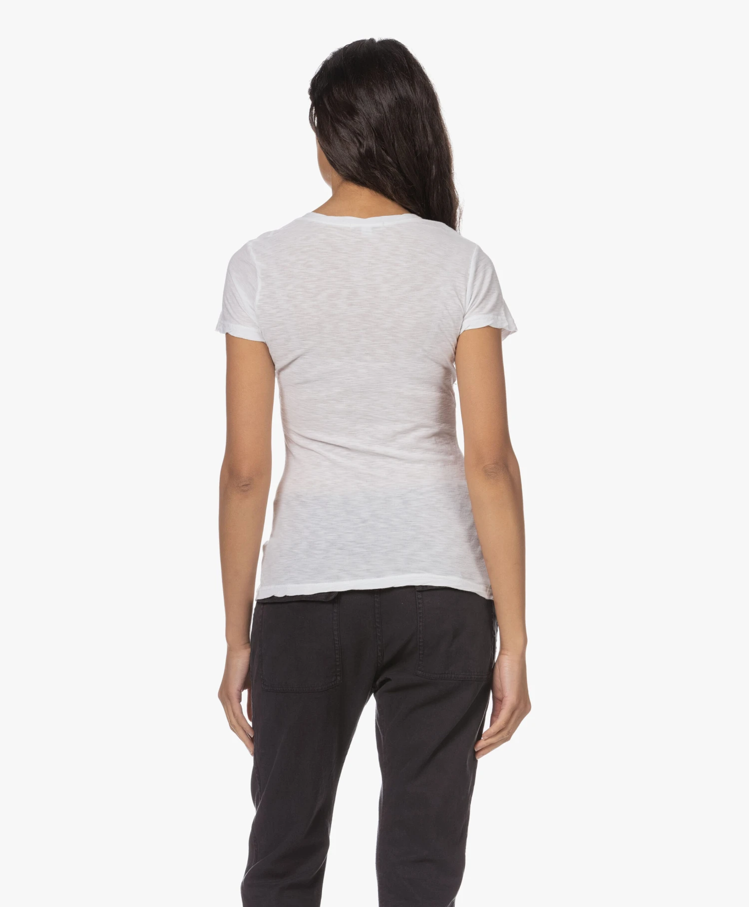 James Perse Slub Jersey V-Hals T-Shirt - Wit 4 James Perse Slub Jersey V-Hals T-Shirt - Wit - Afbeelding 4