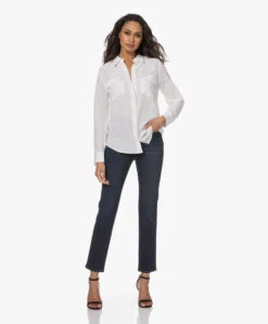 Equipment Slim Signature Gewassen Zijden Blouse - Bright White -Mode Kleding 221220 7814ad10 9977 4256 bb89 b1b1fa8e9268