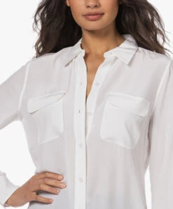 Equipment Slim Signature Gewassen Zijden Blouse - Bright White -Mode Kleding 221220 9b8cf4ba 7f80 42a5 83ad 3798fb404728