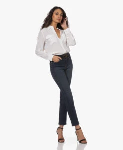 Equipment Slim Signature Gewassen Zijden Blouse - Bright White -Mode Kleding 221220 bd3bc380 77d6 46be 9033 5b6a590f71ad