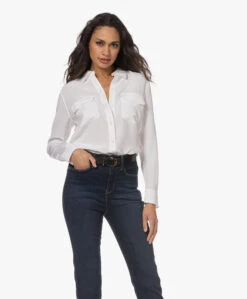 Equipment Slim Signature Gewassen Zijden Blouse - Bright White -Mode Kleding 221220 d96cba5e fbcb 435c 8b4c 2995a310145a