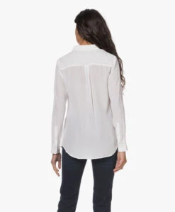Equipment Slim Signature Gewassen Zijden Blouse - Bright White -Mode Kleding 221220 fcf142dc 4edc 4d12 addb e3f41699940c