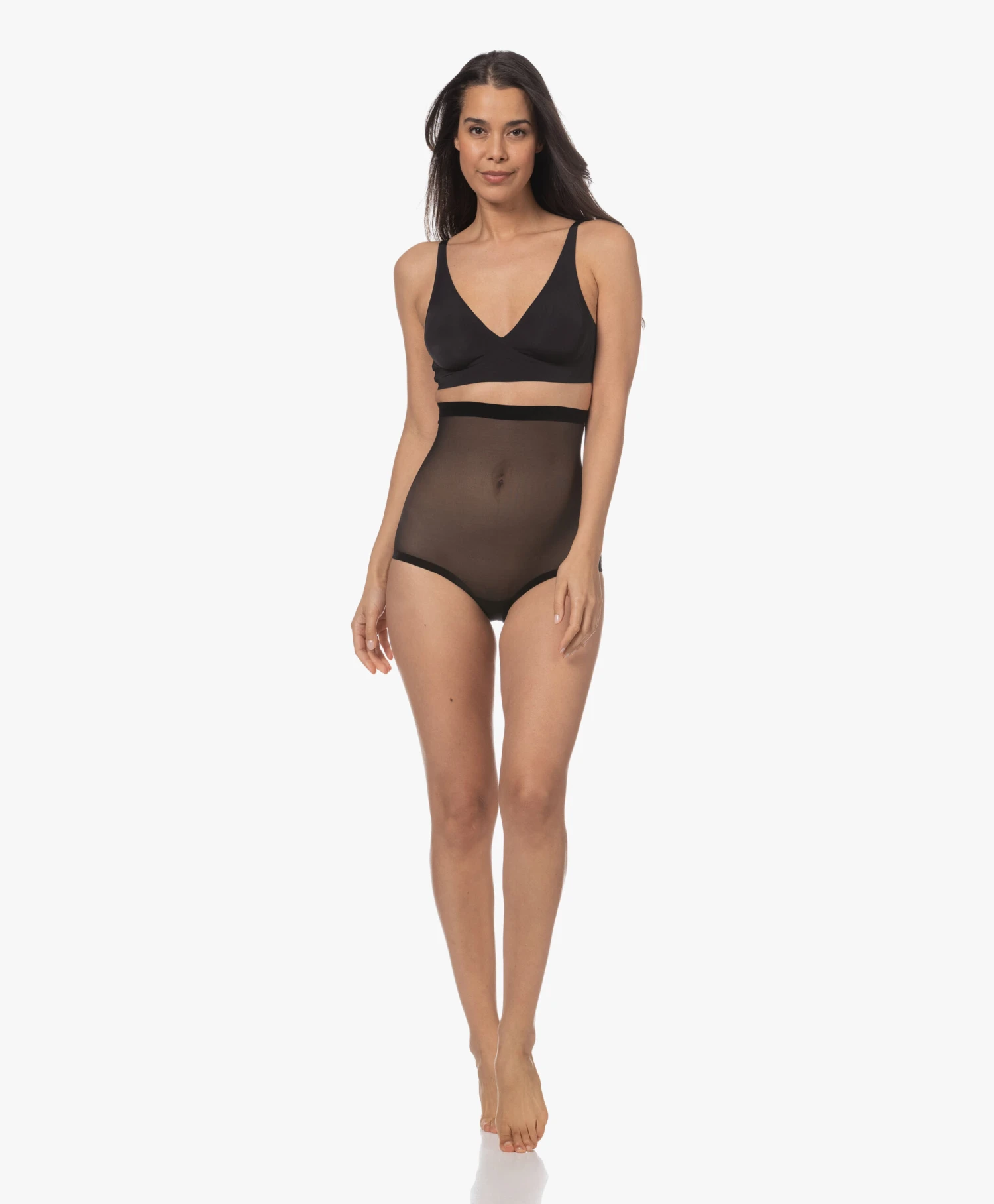 Wolford Tulle Control Panty High Waist - Zwart 2 Wolford Tulle Control Panty High Waist - Zwart - Afbeelding 2