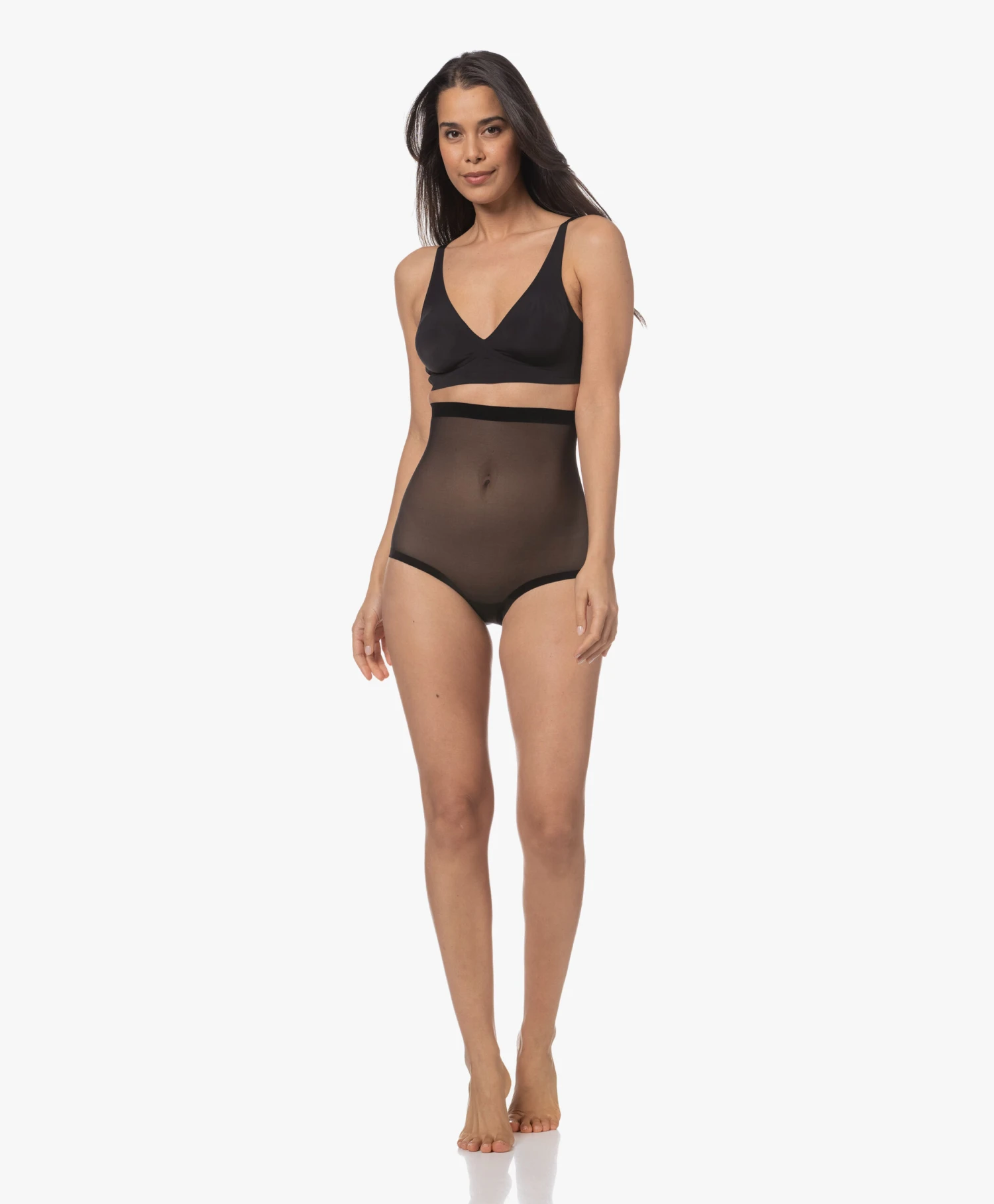 Wolford Tulle Control Panty High Waist - Zwart 5 Wolford Tulle Control Panty High Waist - Zwart - Afbeelding 5