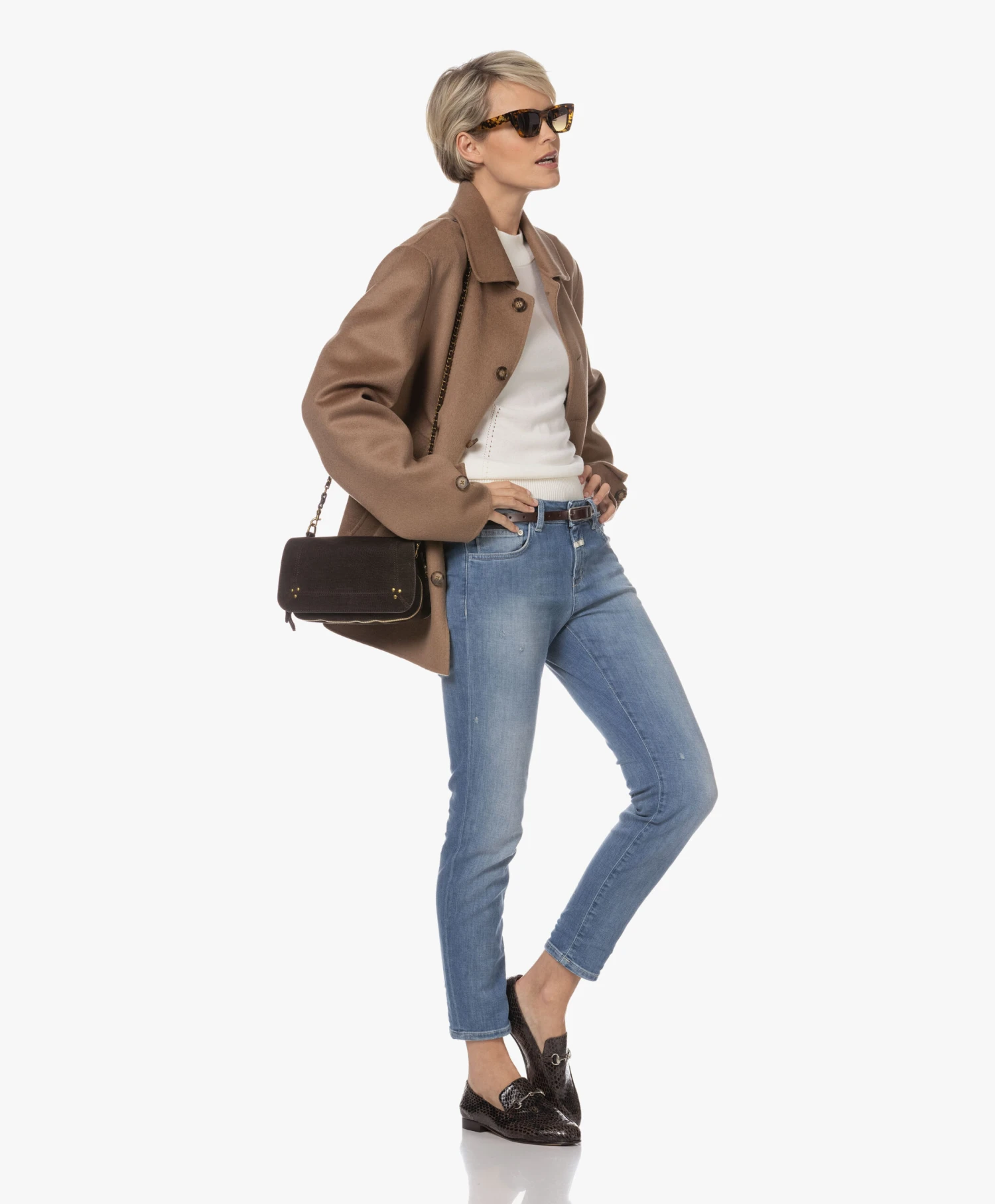 Panara Vipera Gestructureerde Loafers - Caffe 2 Panara Vipera Gestructureerde Loafers - Caffe - Afbeelding 2