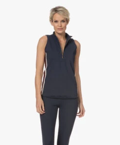 Deblon Sports Rosy Compressie Coltop - Navy/Bordeaux/Off-White