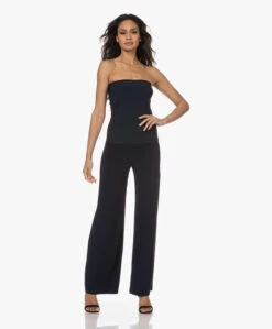 Norma Kamali Tech Jersey Wijde Pijpen Broek - Midnight -Mode Kleding 230110 02c37563 1948 4e78 a85b da37345b1fa5