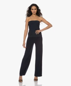 Norma Kamali Tech Jersey Wijde Pijpen Broek - Midnight -Mode Kleding 230110 da359b06 ce4a 4687 ad64 d0bb8f95583d