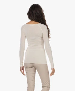 Gai+Lisva Amalie Wolmix Boothals Longsleeve - Off-White -Mode Kleding 230111 04c23de3 004d 4944 b7be d87f52c70eaf