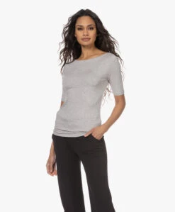 Majestic Filatures Soft Touch Boothals T-Shirt - Lichtgrijs Mêlee -Mode Kleding 230111 15237a3a 91e3 40a8 8eeb 0d230bbbdfba