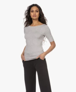 Majestic Filatures Soft Touch Boothals T-Shirt - Lichtgrijs Mêlee -Mode Kleding 230111 2150674e 3ffa 4da8 bc90 1e3fbbf73f13