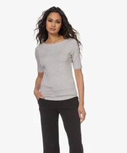 Majestic Filatures Soft Touch Boothals T-Shirt - Lichtgrijs Mêlee -Mode Kleding 230111 57c34b16 24a6 441a a258 e0bfa805bb0d