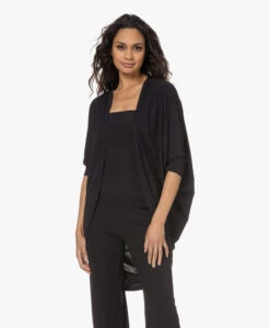 Japantky Renky Travel Jersey Kimono - Diepzwart