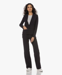 Japantky Myza Straight Travel Jersey Broek - Diepzwart -Mode Kleding 230111 be6507f7 b81e 4702 ad9d 9feceb084025