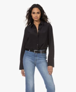 Joseph Joe Zijden Crêpe De Chine Overhemdblouse - Zwart -Mode Kleding 230111 d087af05 3b2c 4a22 b6d4 5cb5e46d3a0d