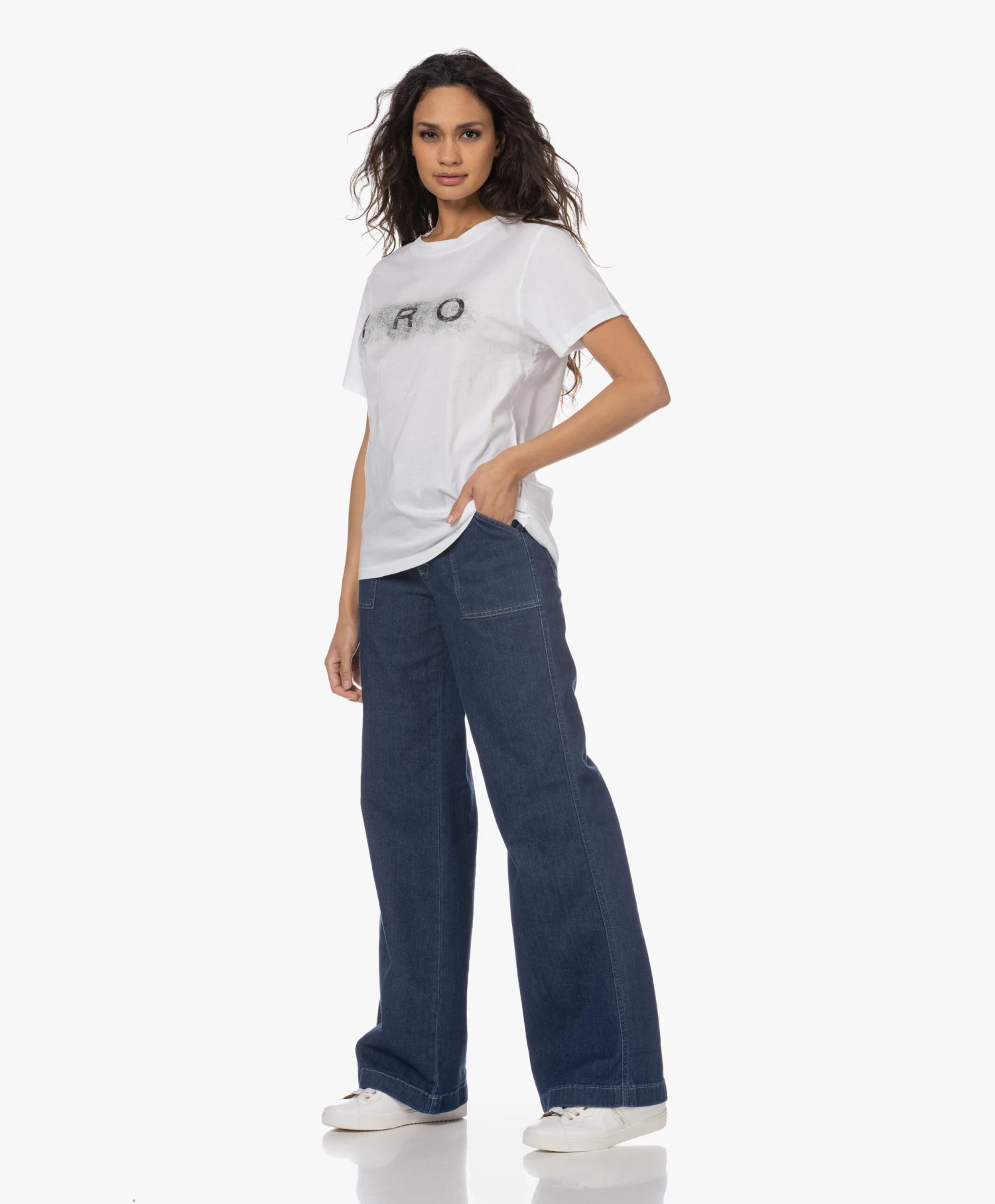 Iro Marcella Korte Mouwen Logo T-Shirt - Wit 6 Iro Marcella Korte Mouwen Logo T-Shirt - Wit - Afbeelding 6