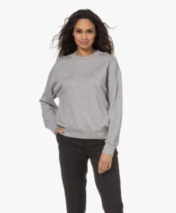 Filippa K Soft Sport Tencel Mix Sweatshirt - Lichtgrijs