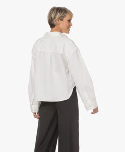 Anine Bing Travis Cropped Overhemd - Wit -Mode Kleding 230117 10df95c5 ebf4 4be1 bbbc d071198973b9