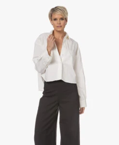 Anine Bing Travis Cropped Overhemd - Wit -Mode Kleding 230117 91ad82f1 38d0 417d 9bc2 5faab5daaf84