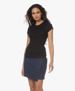 Filippa K Fine Rib Tee - Zwart