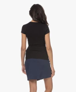 Filippa K Fine Rib Tee - Zwart -Mode Kleding 230118 b6ef288b d97b 4d97 b6db ac56e777e347