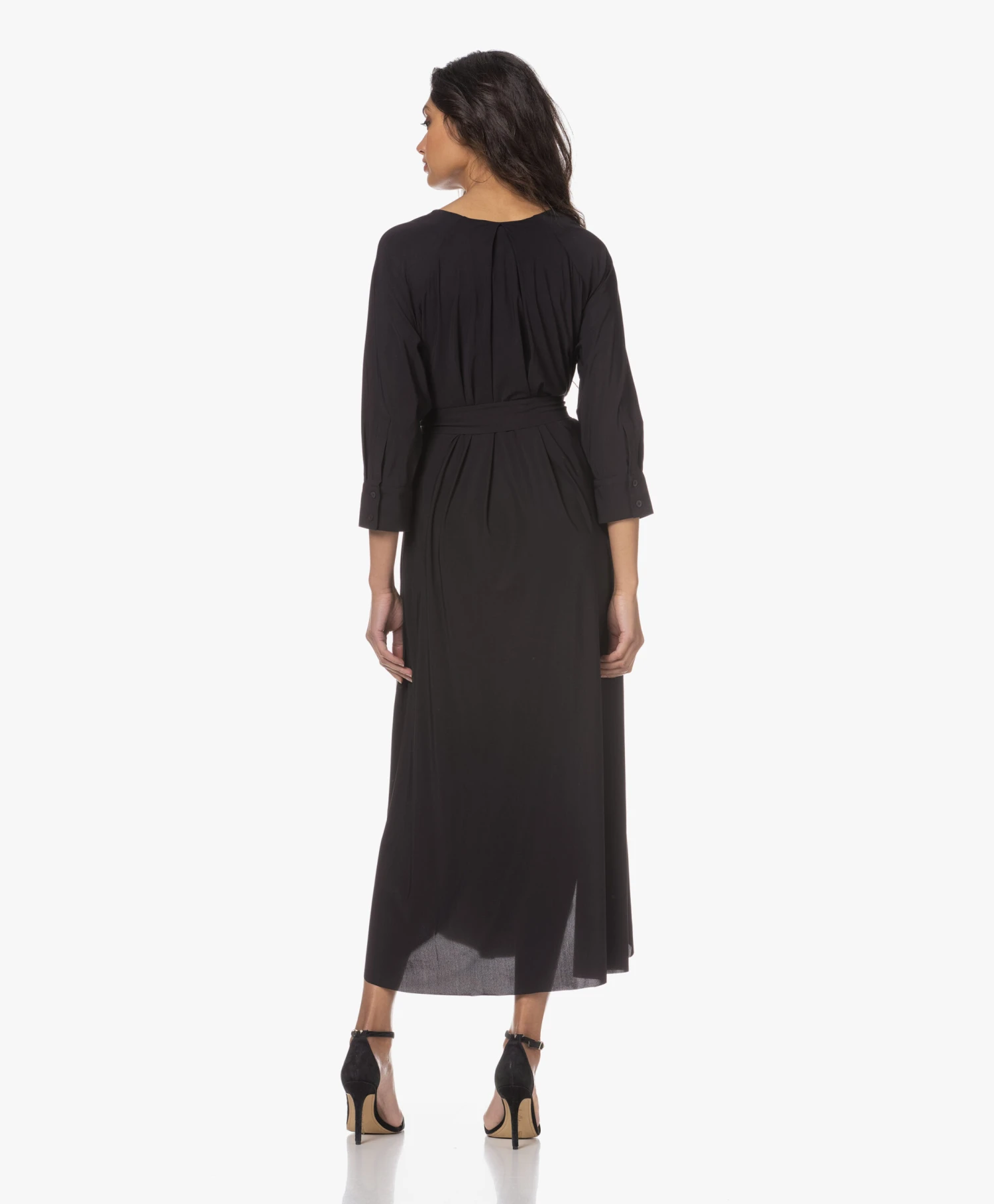 Japantky Iwao Travel Jersey Maxi A-Lijn Jurk - Diepzwart 4 Japantky Iwao Travel Jersey Maxi A-Lijn Jurk - Diepzwart - Afbeelding 4