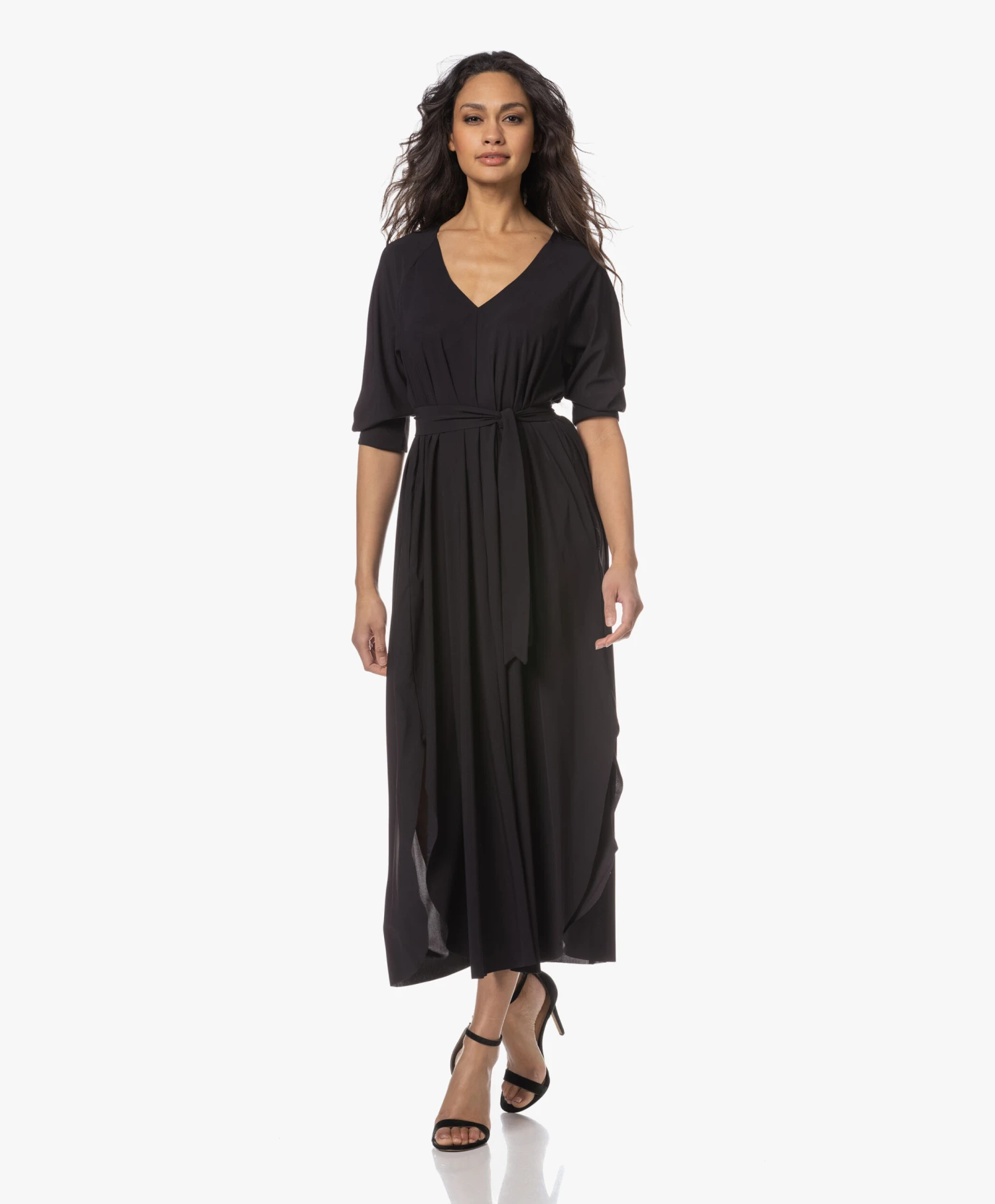 Japantky Iwao Travel Jersey Maxi A-Lijn Jurk - Diepzwart 12 Japantky Iwao Travel Jersey Maxi A-Lijn Jurk - Diepzwart - Afbeelding 12