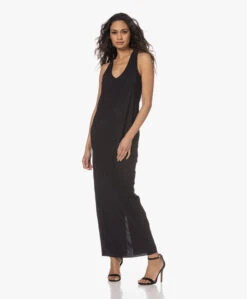Japantky Ryos Mouwloze Travel Jersey Jurk - Diepzwart -Mode Kleding 230119 b5167807 686d 4d5c aab1 f96a63ce074d