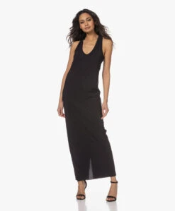 Japantky Ryos Mouwloze Travel Jersey Jurk - Diepzwart -Mode Kleding 230119 f9991248 f689 4e4f 8252 bcf753bfd000