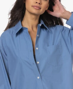 Filippa K Sammy Puur Katoenen Overhemd - Coral Blue -Mode Kleding 230125 1c5b1239 99c3 4c19 85b7 beb6381e1f9f