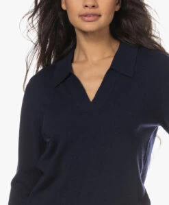 Closed Wol-Cashmere Gebreide Polo Trui - Dark Night -Mode Kleding 230125 5274c56f b4a6 4cb0 8b67 af8d9b570fef
