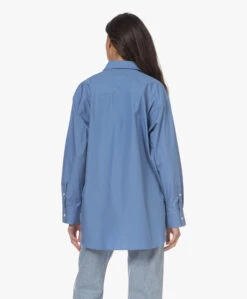 Filippa K Sammy Puur Katoenen Overhemd - Coral Blue -Mode Kleding 230125 89677125 3675 4983 9f61 57f54a6999fb