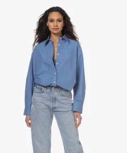 Filippa K Sammy Puur Katoenen Overhemd - Coral Blue -Mode Kleding 230125 f47887a3 ac79 4cb3 911b 7e4ed0a3c9d3