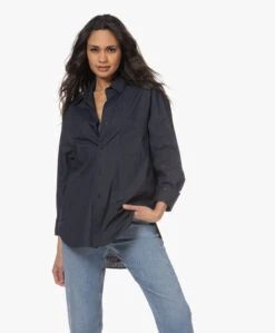 Citizens Of Humanity Kayla Katoenen Poplin Overhemdblouse - Navy