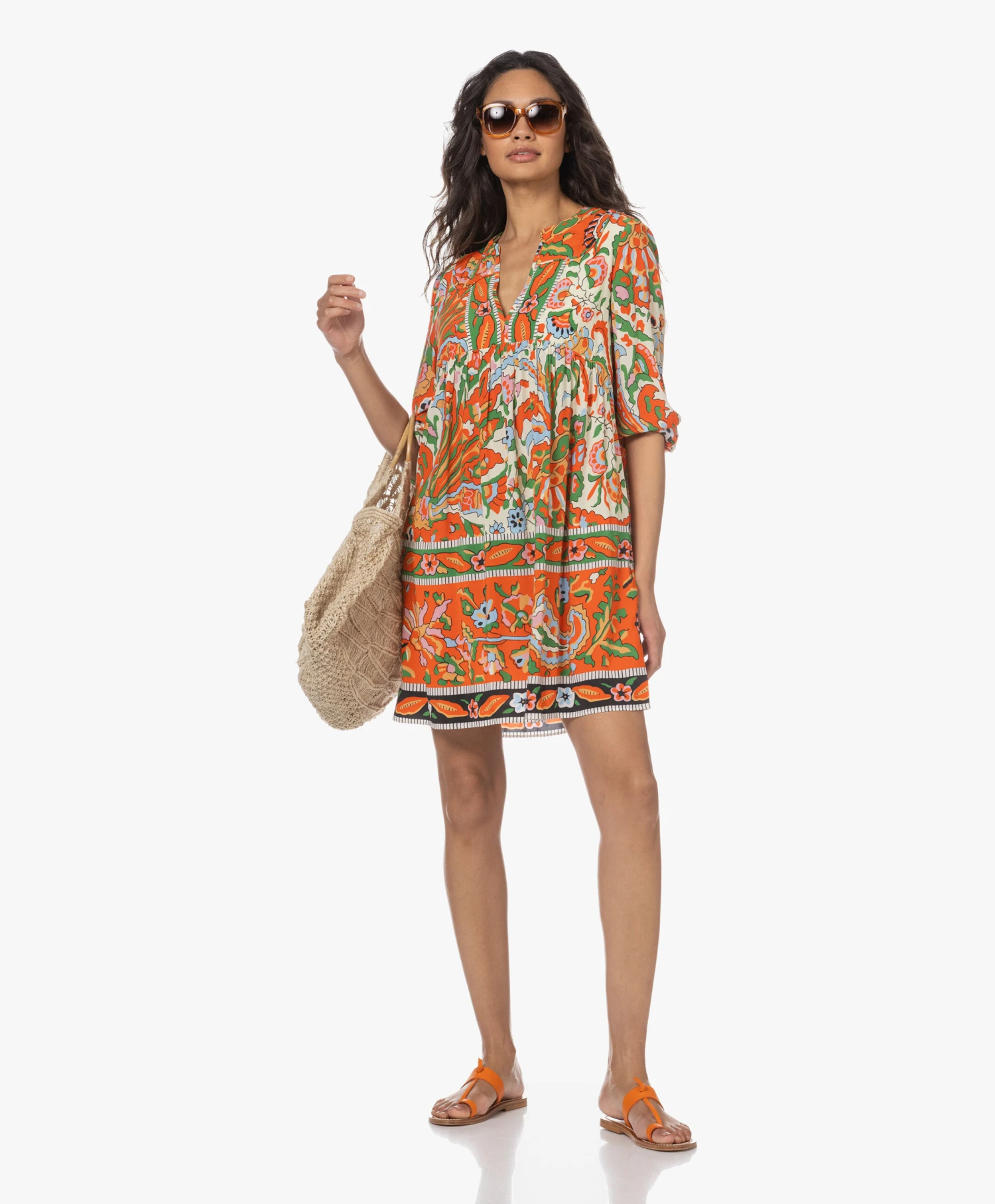 K. Jacques St. Tropez Ganges Leren Teensandalen - Mandarine 6 K. Jacques St. Tropez Ganges Leren Teensandalen - Mandarine - Afbeelding 6