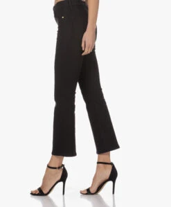Frame Le Cropped Mini Boot Stretch Jeans - Zwart -Mode Kleding 230130 0e9884a2 d075 42fb be4e 45b29ddd6459