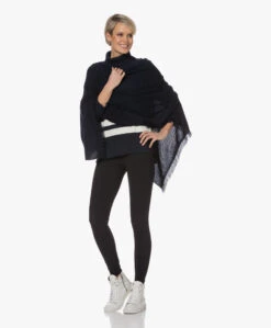 Plein Publique La Puck Gestreepte Wol-Cashmere Coltrui - Donkerblauw/Ivoor -Mode Kleding 230130 67278f40 c2f1 4839 8ae5 8874d420f0f3