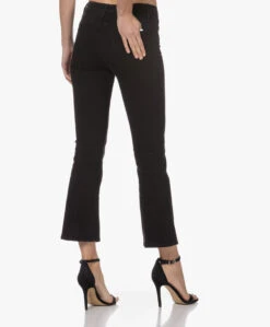 Frame Le Cropped Mini Boot Stretch Jeans - Zwart -Mode Kleding 230130 7d67c120 3de0 41d1 813f 9fac007c1e0d